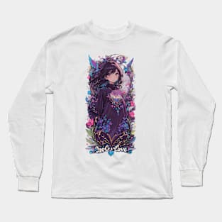 Anime girl on valentine's day Long Sleeve T-Shirt